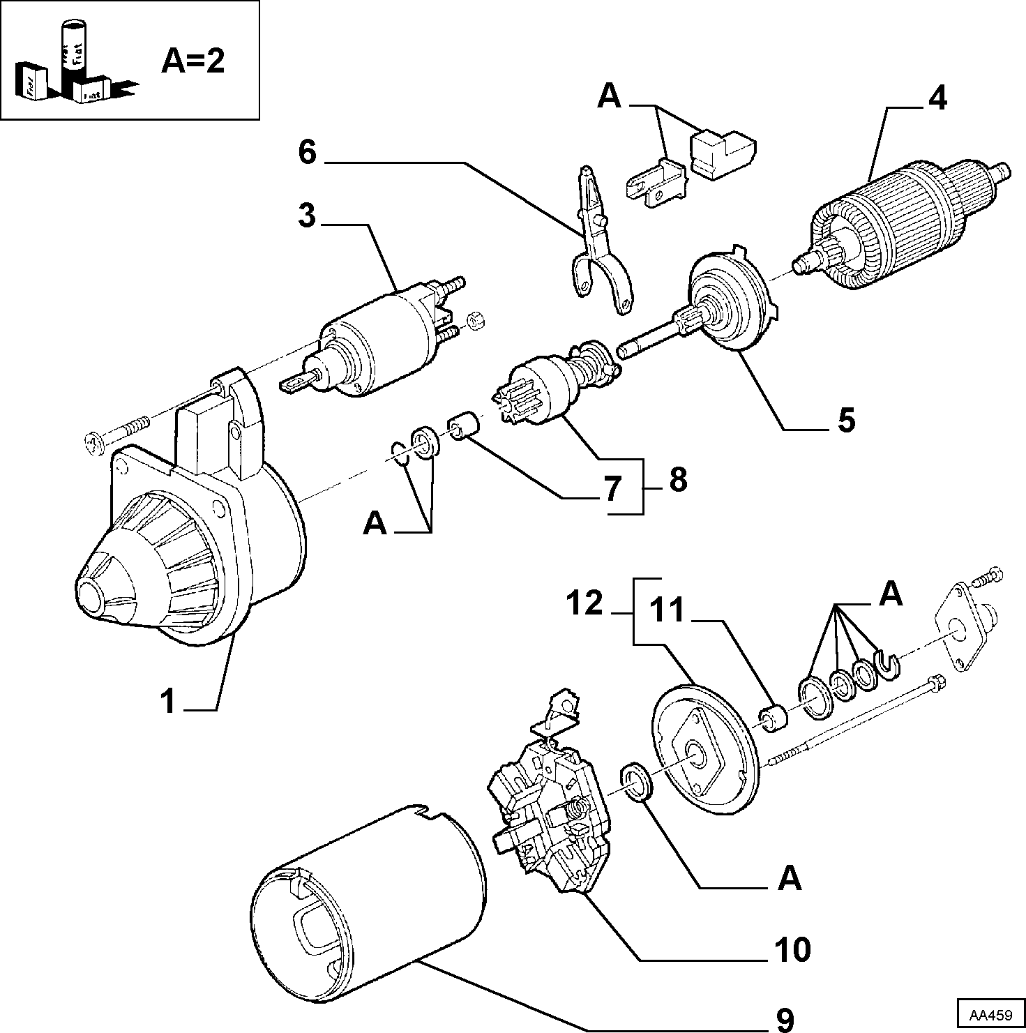 FIAT 9947402 - Кронштейн, вугільна щітка autocars.com.ua