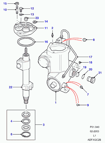 Land Rover STC1042 - Комплект прокладок, рульовий механізм autocars.com.ua