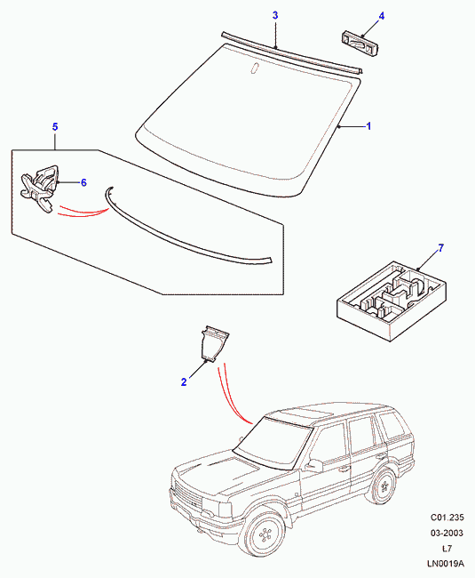 Land Rover ALR5385 - Вітрове скло autocars.com.ua