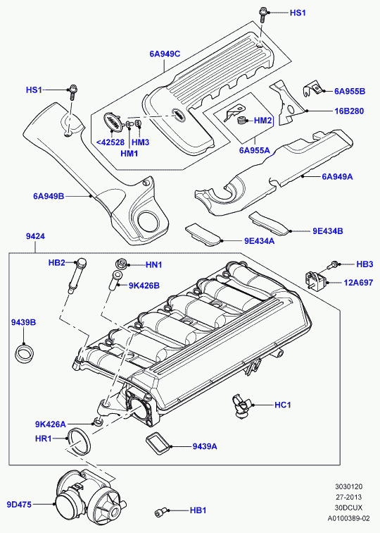 Rover LKJ101130L - Прокладка, корпус впускного колектора autocars.com.ua