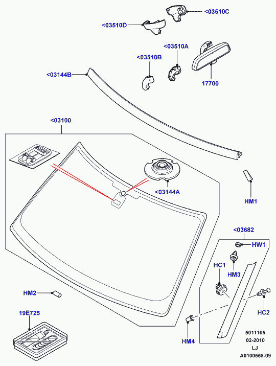 Land Rover CMB500480 - Ветровое стекло avtokuzovplus.com.ua