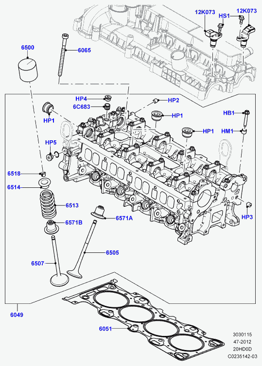 Rover LR025018 - Кільце ущільнювача, шток клапана autocars.com.ua