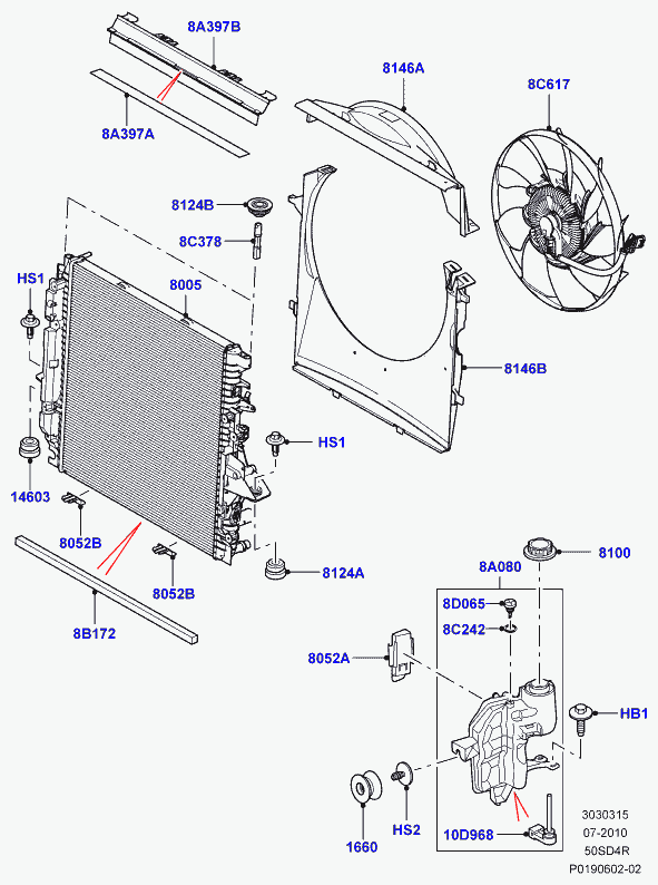 Land Rover LR012645 - Вентилятор, охолодження двигуна autocars.com.ua