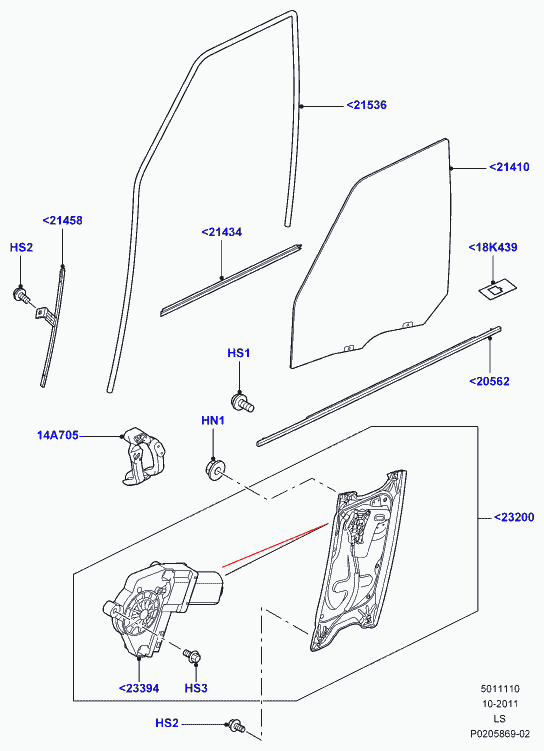 Land Rover LR040916 - Стекло двери avtokuzovplus.com.ua