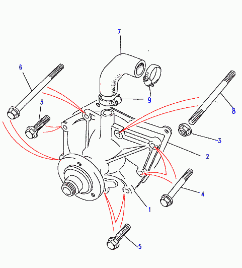 Land Rover RTC6395 - Водяной насос avtokuzovplus.com.ua