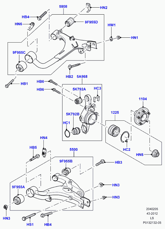 Moog LR-BJ-7933 - Сайлентблок, рычаг подвески колеса autodnr.net
