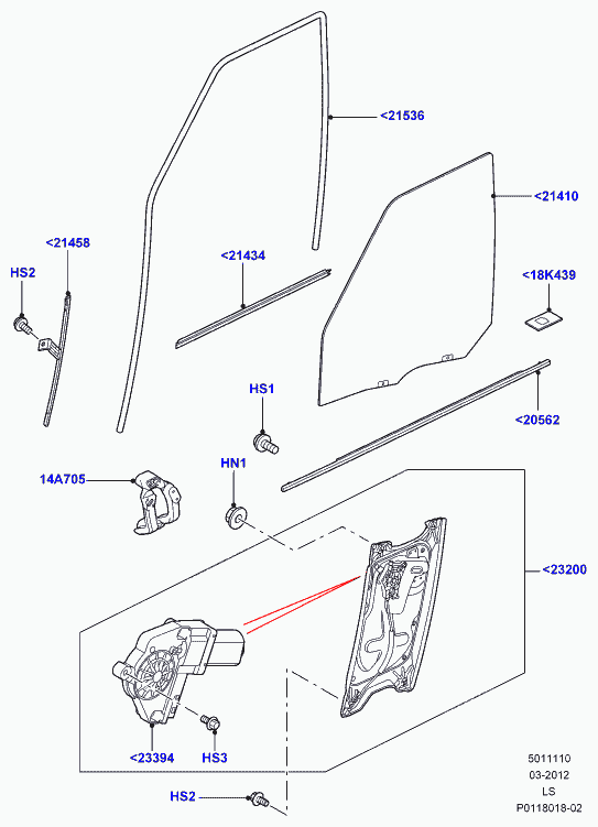 Land Rover CUB500160 - Стекло двери avtokuzovplus.com.ua