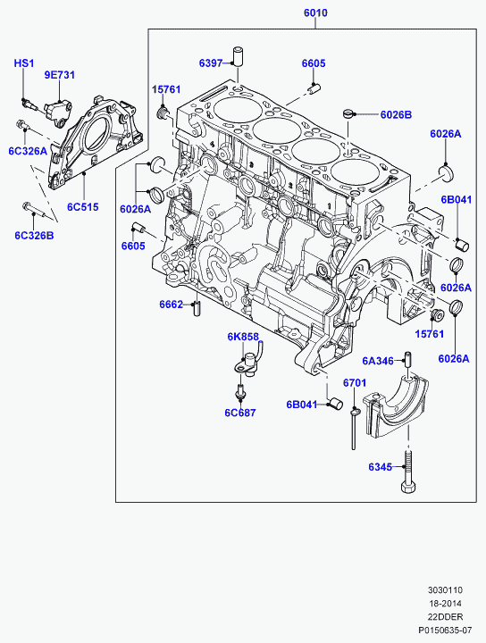 Land Rover LR000681 - Датчик імпульсів, колінчастий вал autocars.com.ua