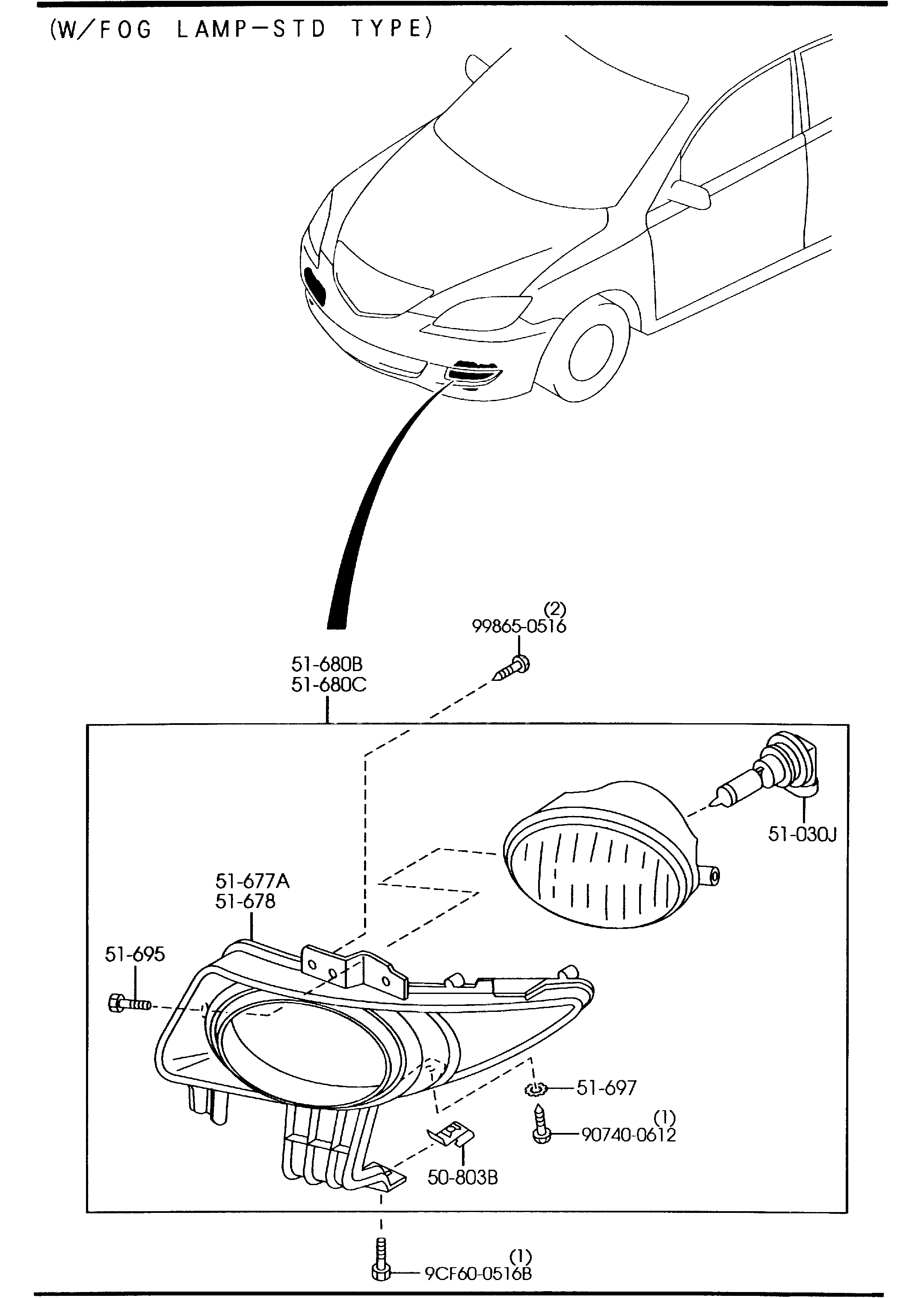 MAZDA GJ6A-51-120C - Фонарь указателя поворота avtokuzovplus.com.ua