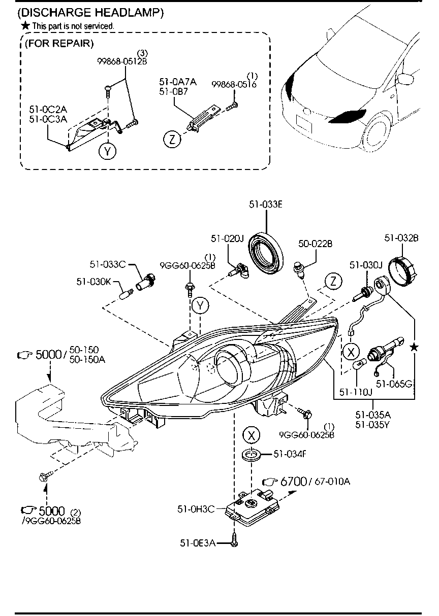 MAZDA C236-51-0H3 - Устройство управления, освещение avtokuzovplus.com.ua