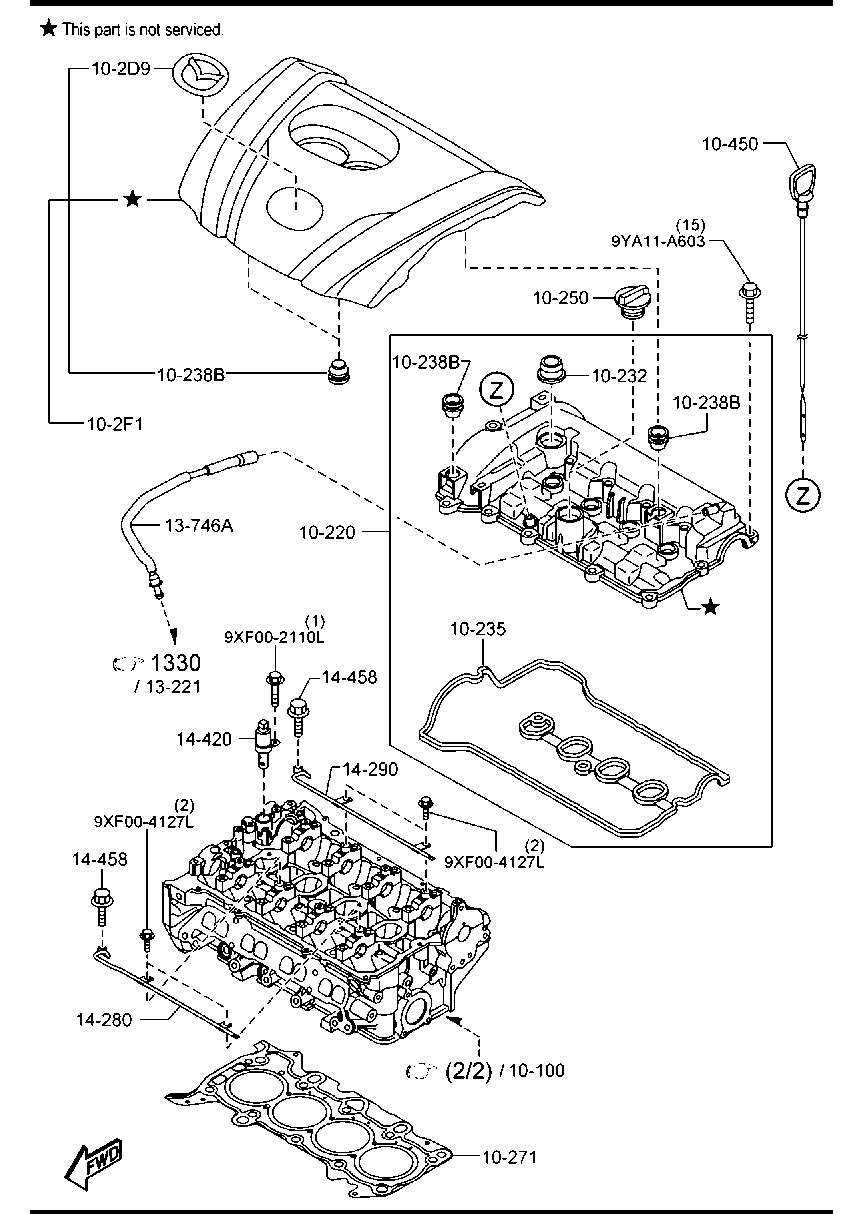 MAZDA PE01-10-271 - Прокладка, головка цилиндра avtokuzovplus.com.ua