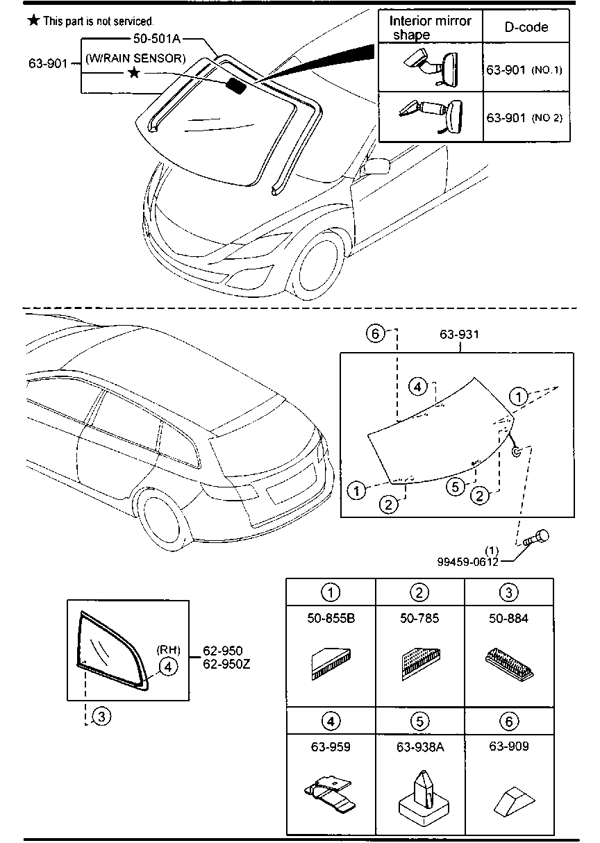 MAZDA GS1D 50 601A - Облицовка / защитная накладка, ветровое стекло avtokuzovplus.com.ua