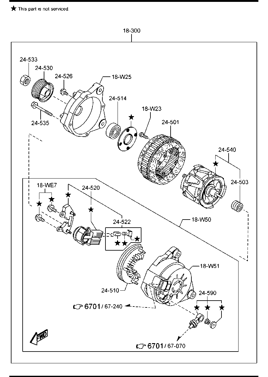 MAZDA P53N-18-300B - Генератор avtokuzovplus.com.ua