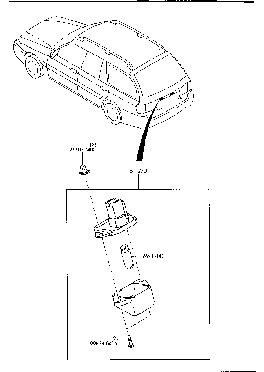 MAZDA 99910-0402 - Комплект кліпс, кузов autocars.com.ua