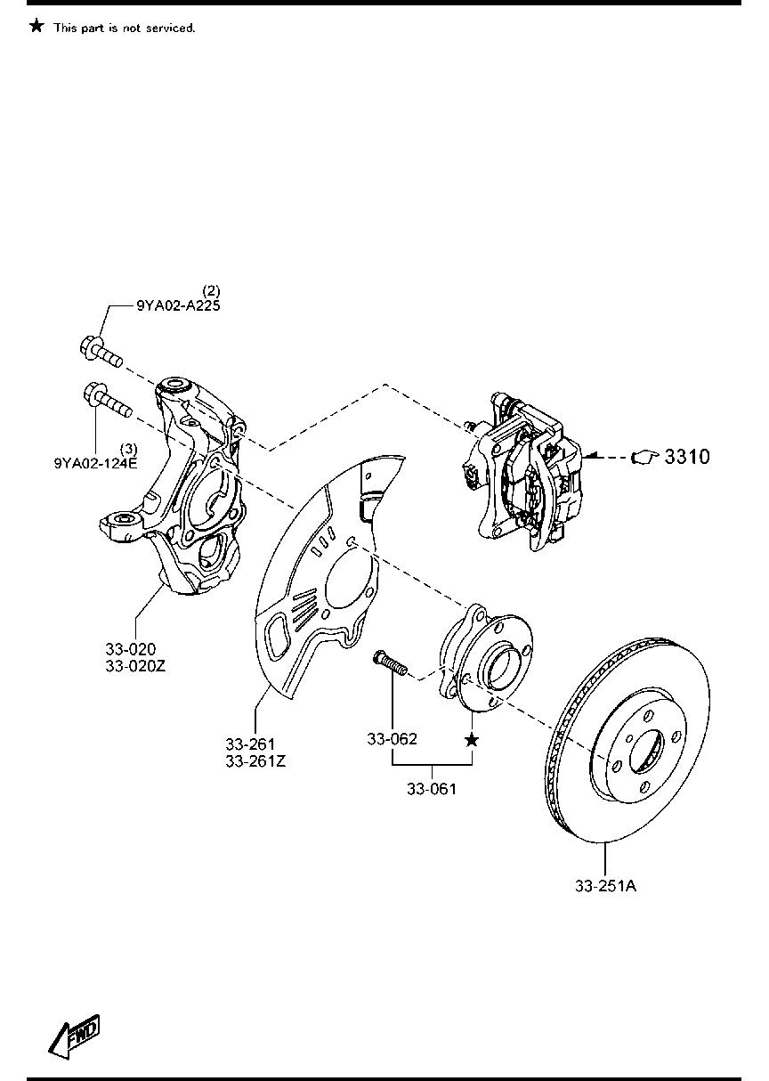 MAZDA N251-33-251 - Гальмівний диск autocars.com.ua