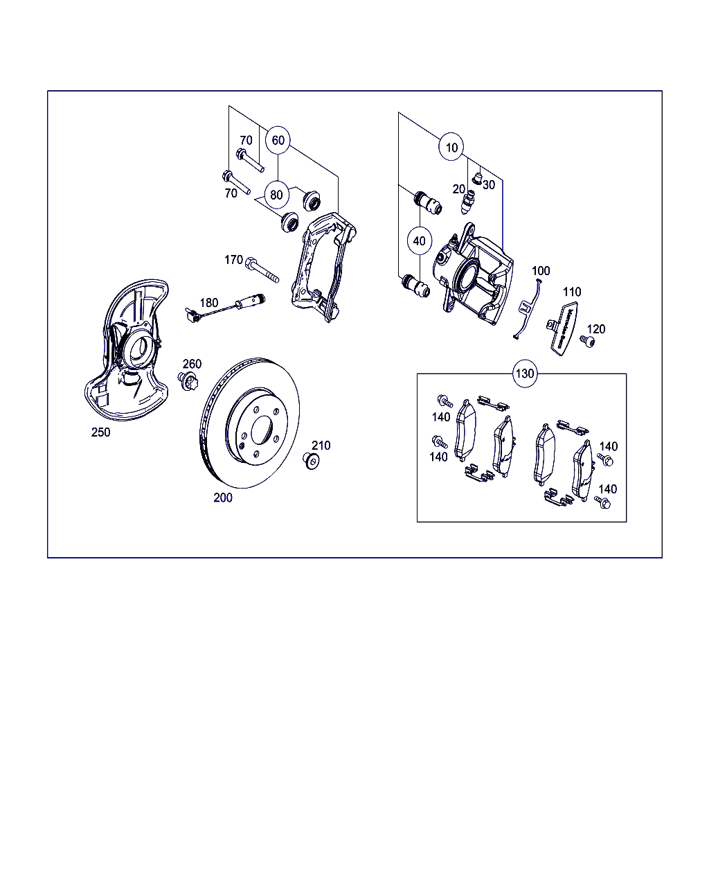 Mercedes-Benz A 204 421 11 94 - Кронштейн, корпус скобы тормоза avtokuzovplus.com.ua