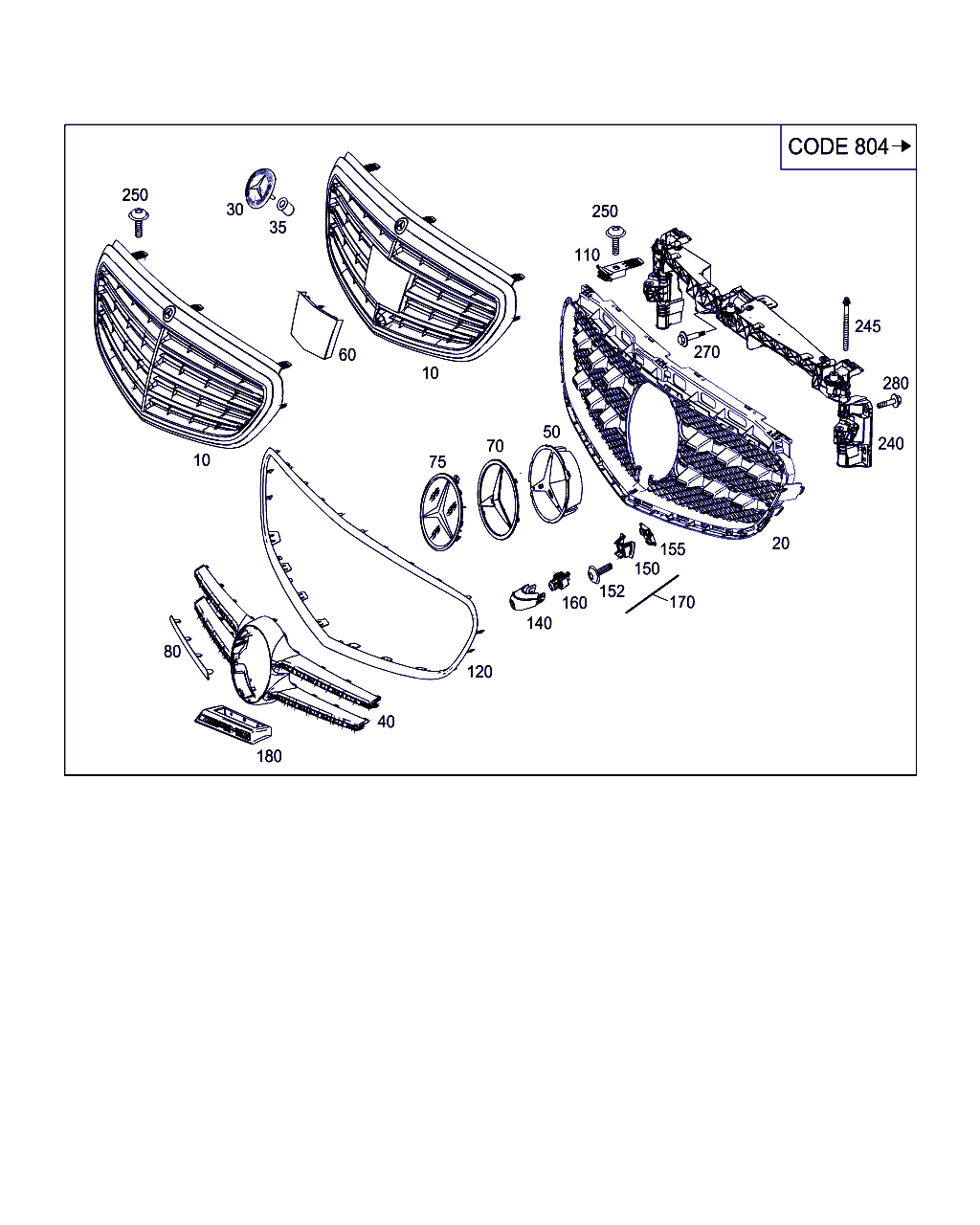 Mercedes-Benz A 212 885 32 22 - Облицювання / захисна накладка, облицювання радіатора autocars.com.ua