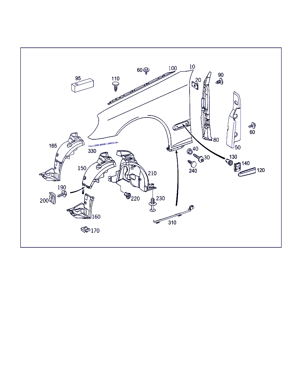 Mercedes-Benz A 209 880 03 18 - Крыло avtokuzovplus.com.ua