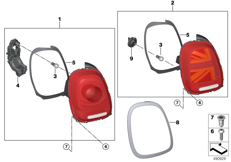 BMW 63217351431 - Chrome ring, rear light left autocars.com.ua