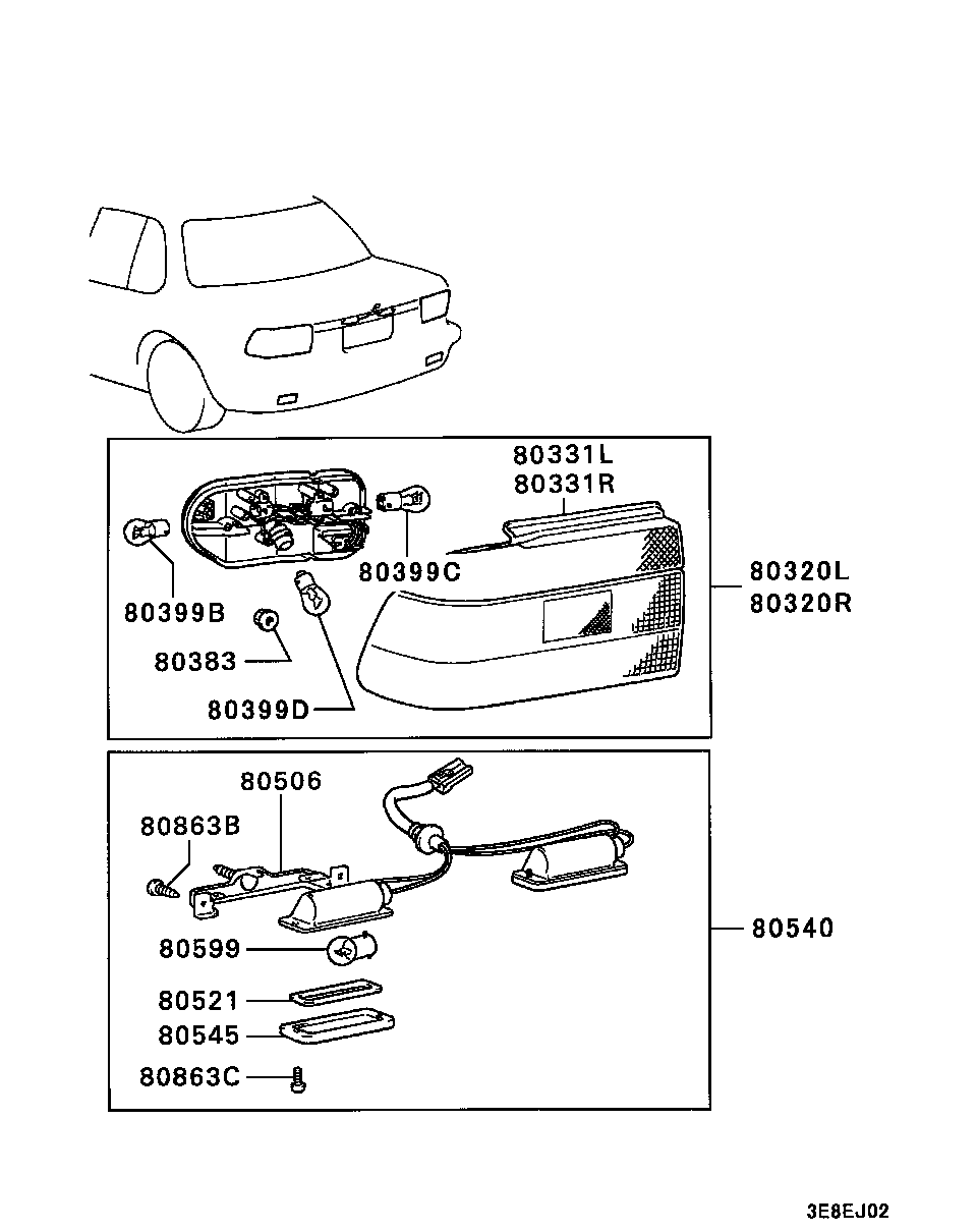 Mitsubishi MS820016 - Лампа, лампа читання autocars.com.ua