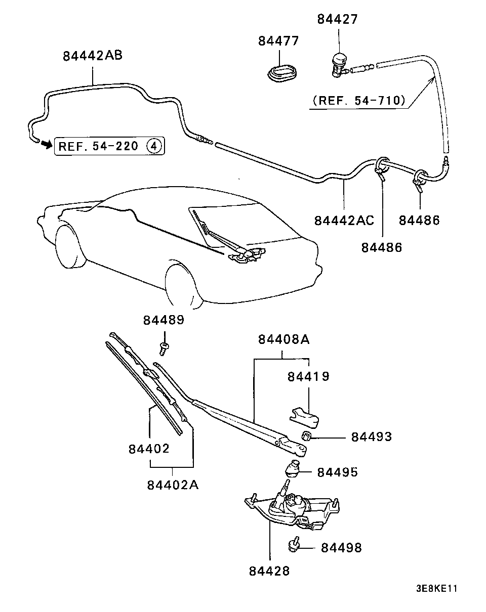 Mitsubishi MB622355 - Щітка склоочисника autocars.com.ua