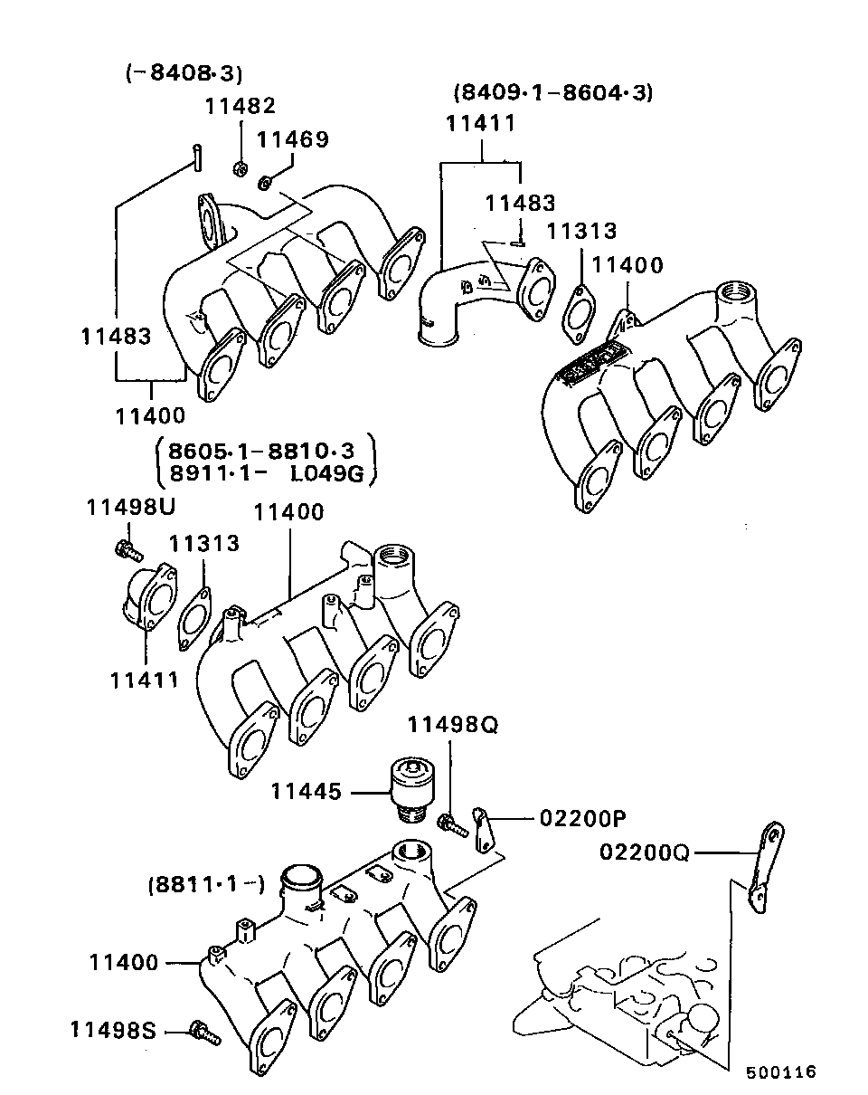 Mitsubishi MD050087 - Прокладка, корпус впускного колектора autocars.com.ua