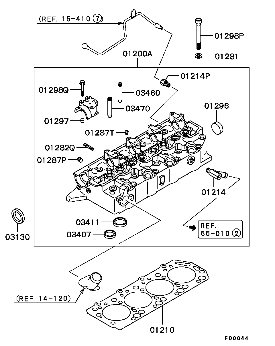 Mitsubishi MR984455 - Головка циліндра autocars.com.ua