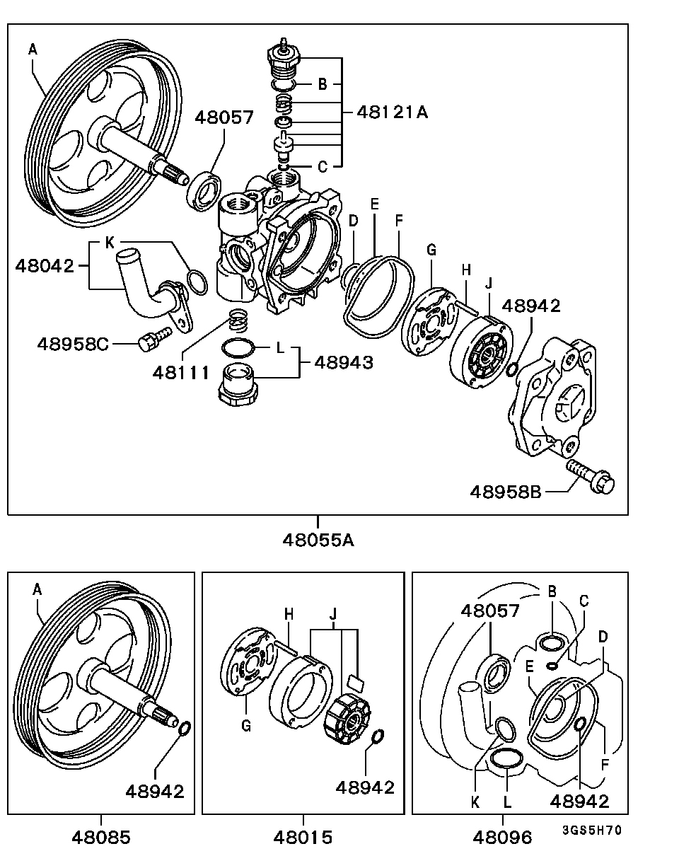 Mitsubishi MR519465 - Гідравлічний насос, рульове управління, ГУР autocars.com.ua