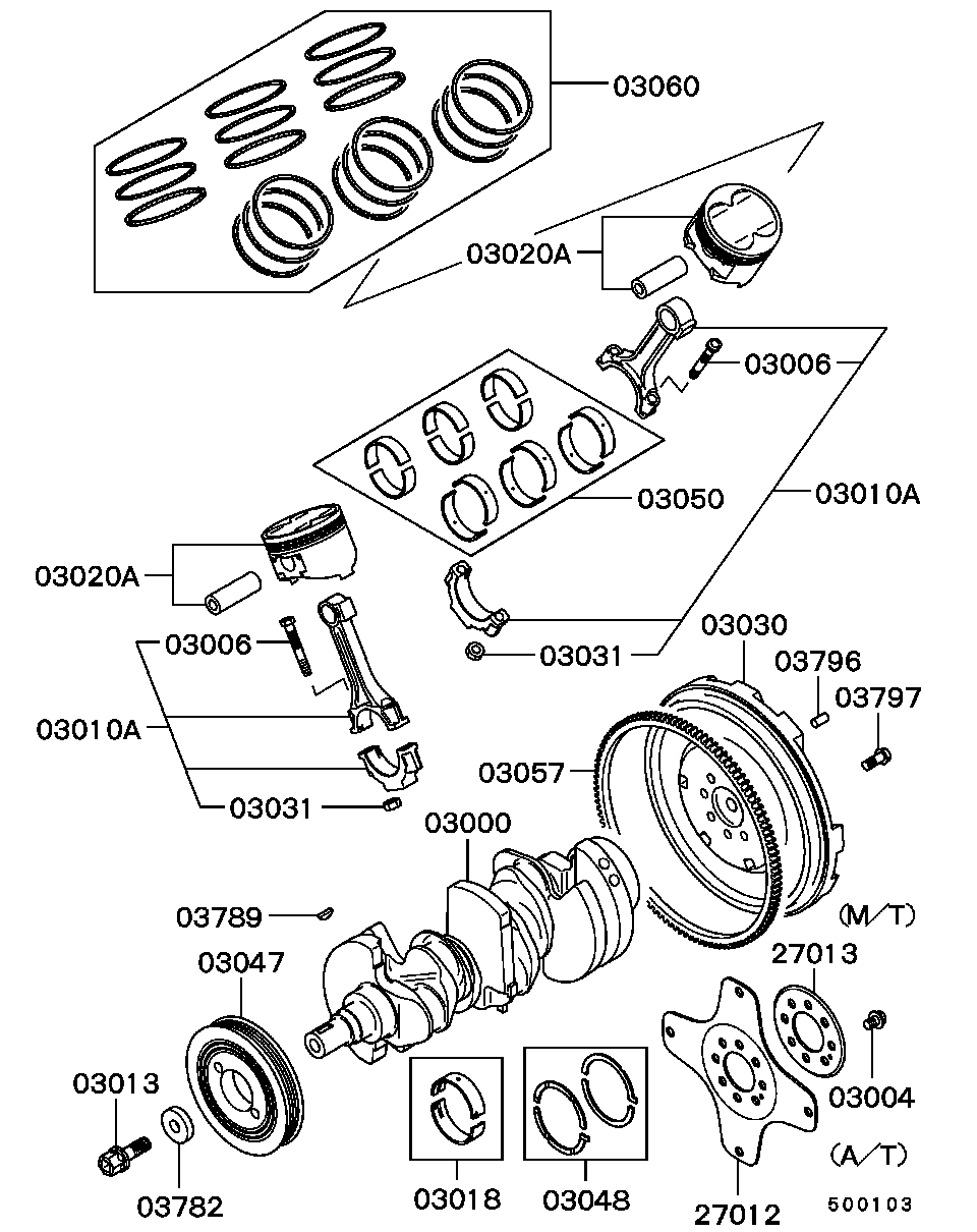 Mitsubishi MD128659 - Упорная шайба, коленчатый вал avtokuzovplus.com.ua