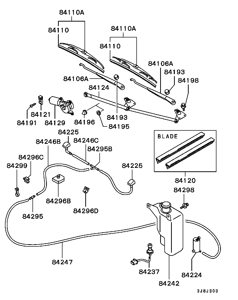 Mitsubishi MB683712 - Щітка склоочисника autocars.com.ua