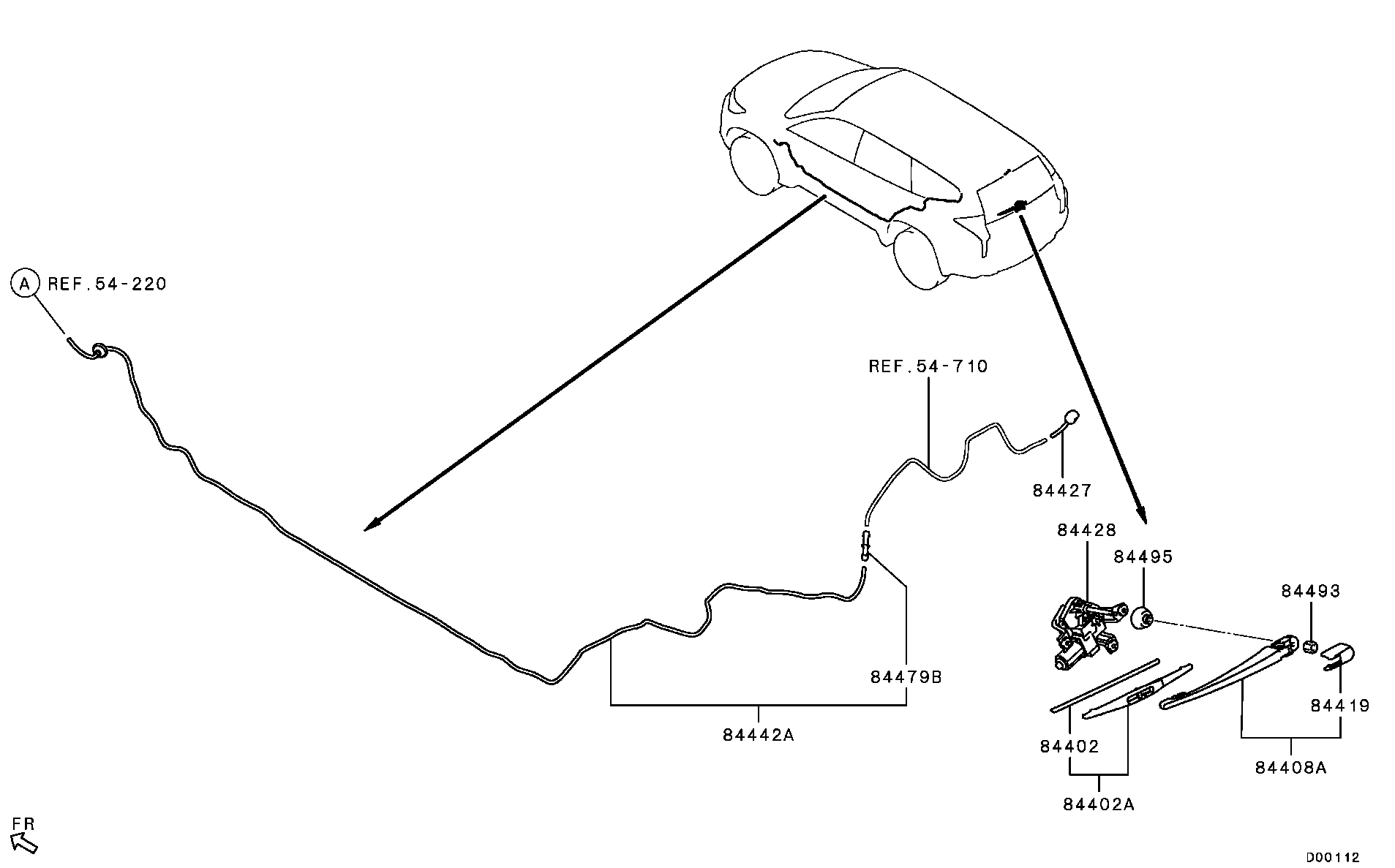 Mitsubishi 8253A218 - BLADE ASSY,RR WINDOW WIPER autocars.com.ua