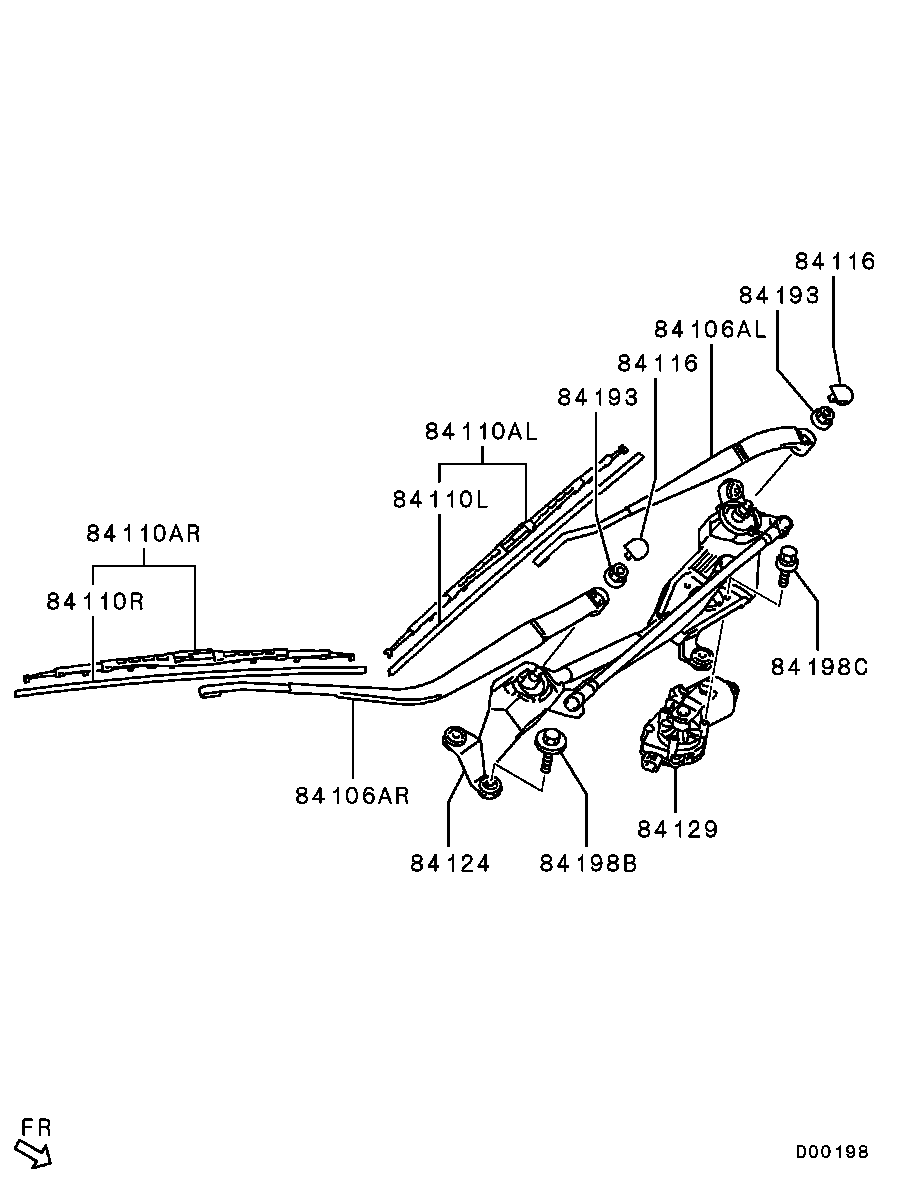 Mitsubishi 8250A648 - Щетка стеклоочистителя avtokuzovplus.com.ua