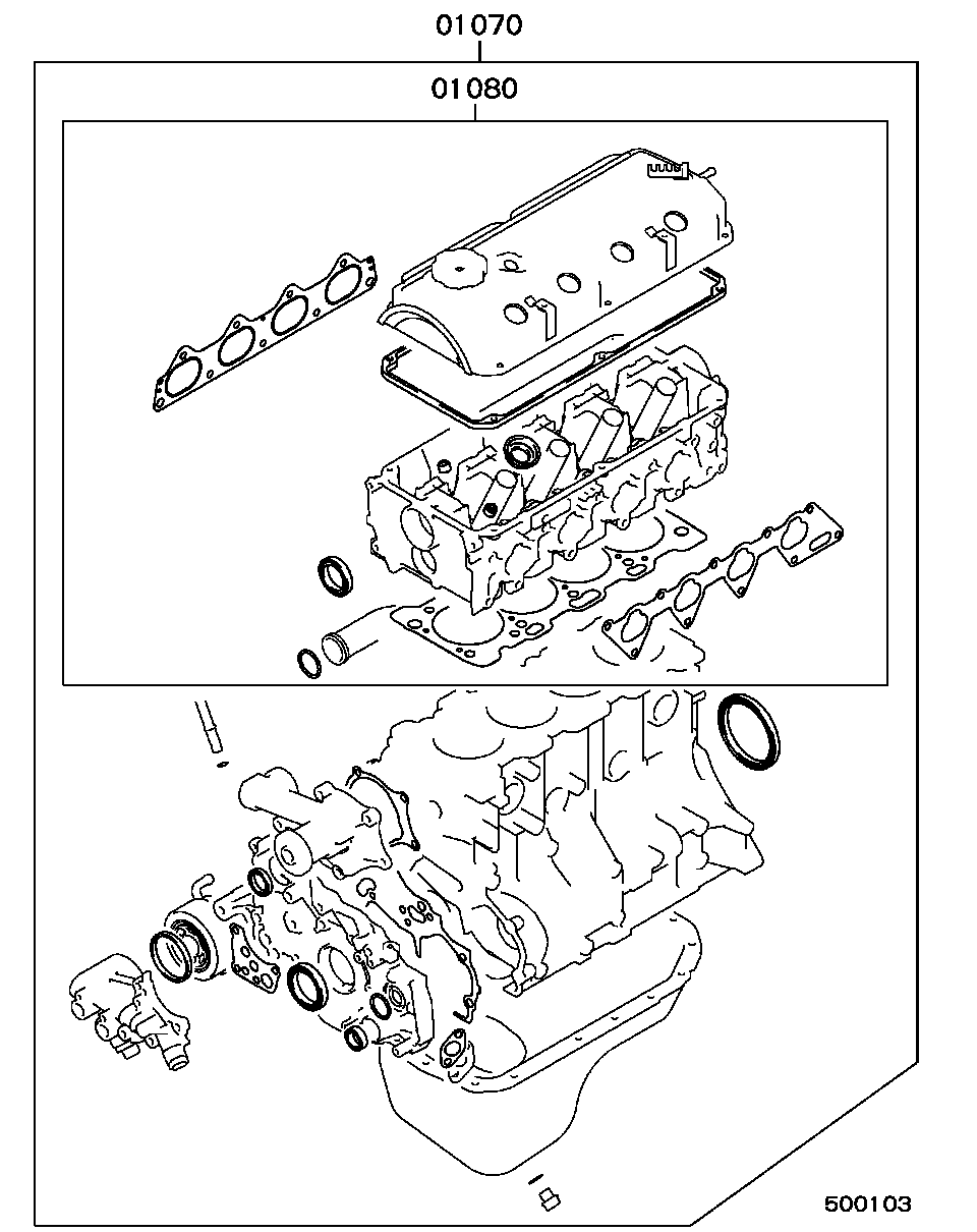 NPS M124I10 - Комплект прокладок, головка цилиндра autodnr.net