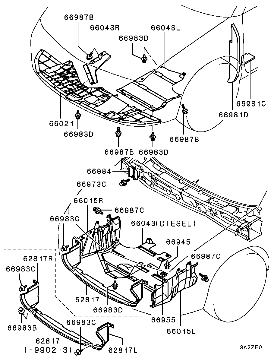 Zekkert BE-2881 - Клипса крепёжная Mitsubishi миним. кол-во заказа 10 шт autodnr.net