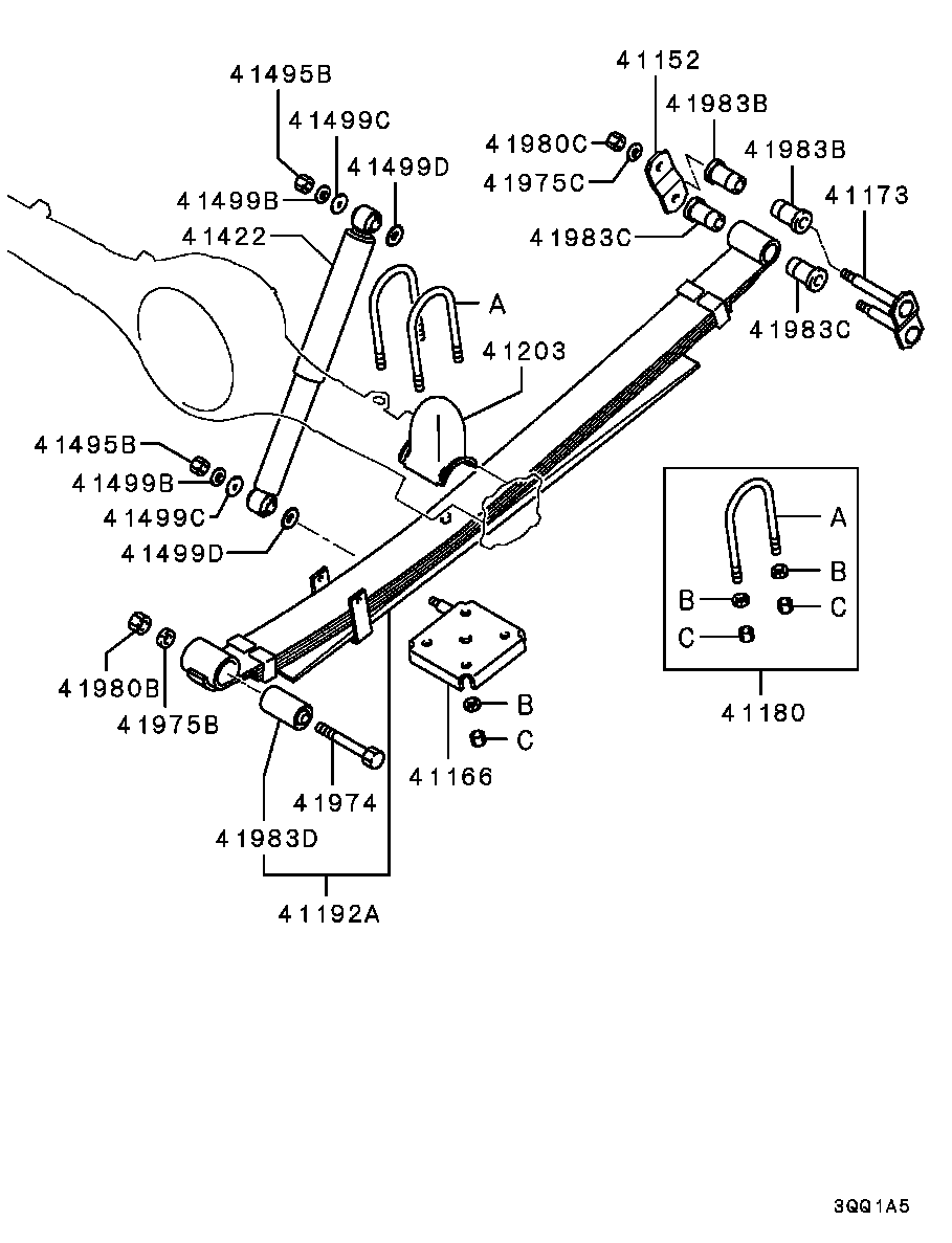 Mitsubishi MR491840 - Амортизатор autocars.com.ua