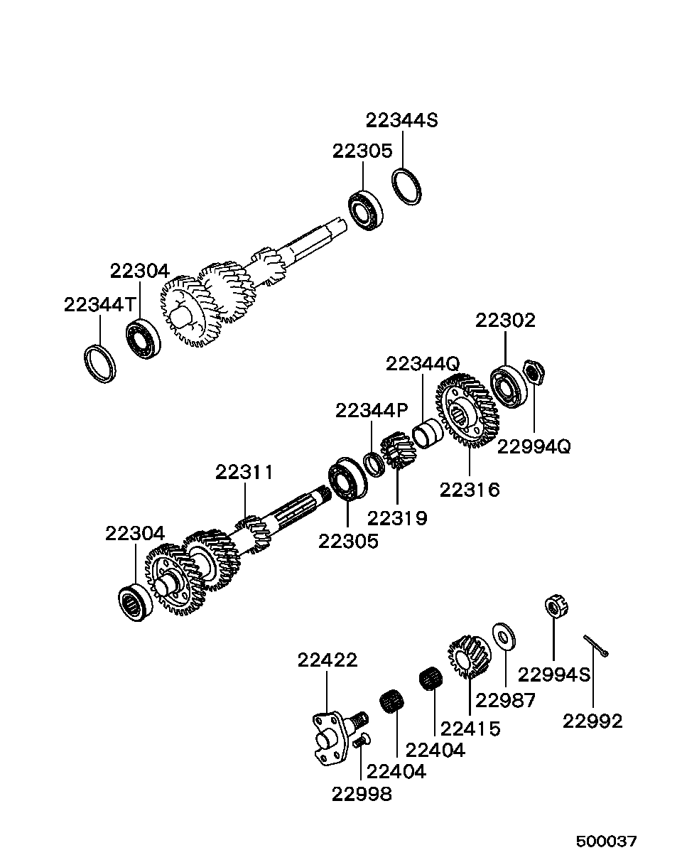 Mitsubishi MD717159 - Комплект підшипника маточини колеса autocars.com.ua