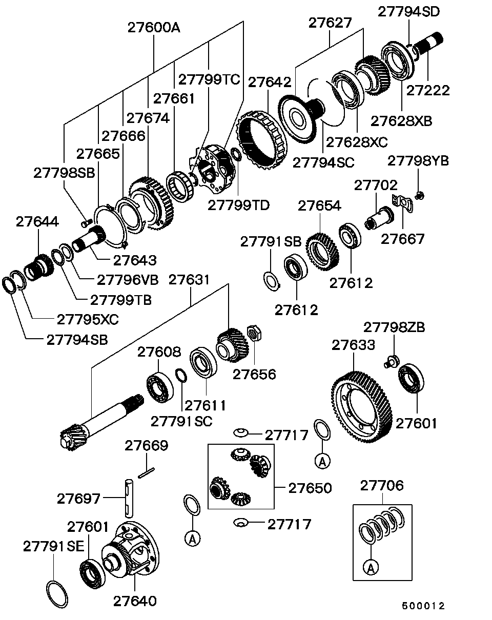 Mitsubishi MT202119 - BEARING,A/T DIFF CASE autocars.com.ua