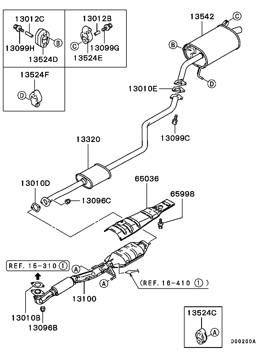 Mitsubishi MN156051 - Каталізатор autocars.com.ua