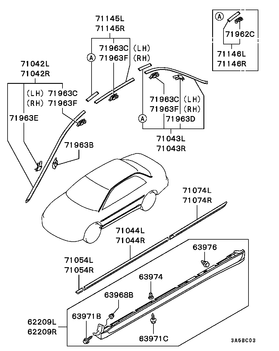 Mitsubishi MB944820 - Пружинний затиск, монтаж скла autocars.com.ua