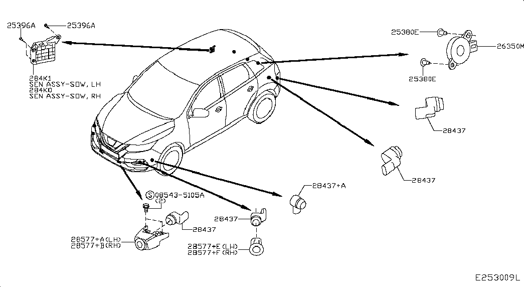 NISSAN 284384EA1E - Датчик, система допомоги при парковці autocars.com.ua