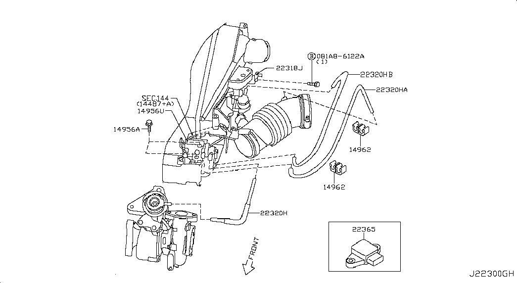 RENAULT 22365VC100 - Датчик, тиск у впускний трубі autocars.com.ua