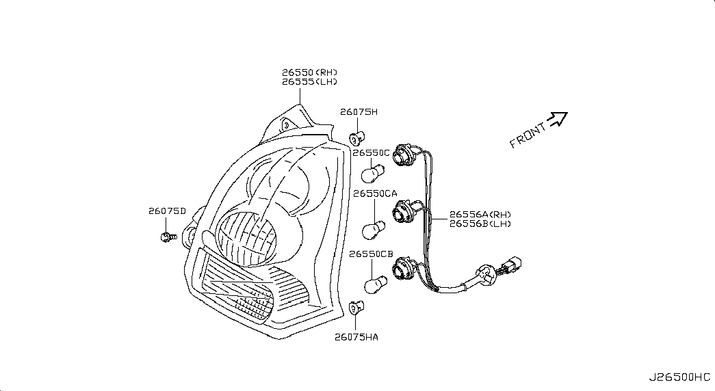 NISSAN 26261-4A00H - BULB autocars.com.ua