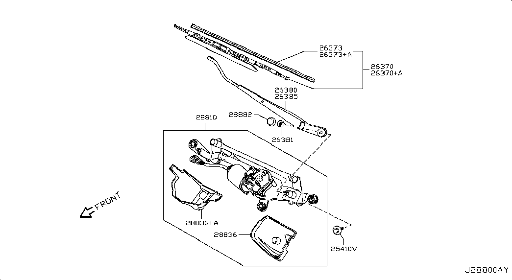 NISSAN 288904A00F - Щетка стеклоочистителя avtokuzovplus.com.ua