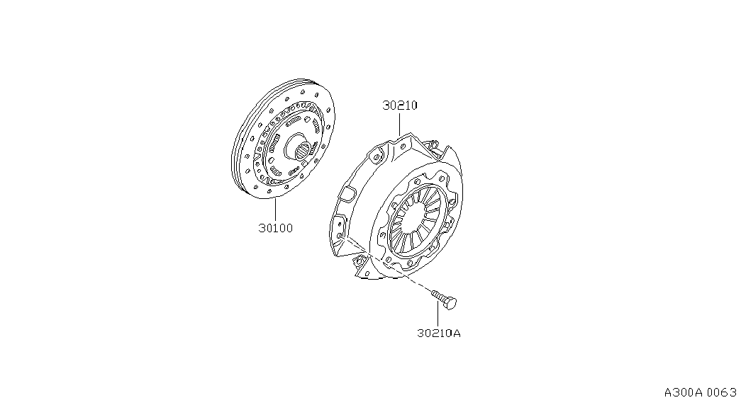 NISSAN 30100-31G02 - Диск зчеплення autocars.com.ua