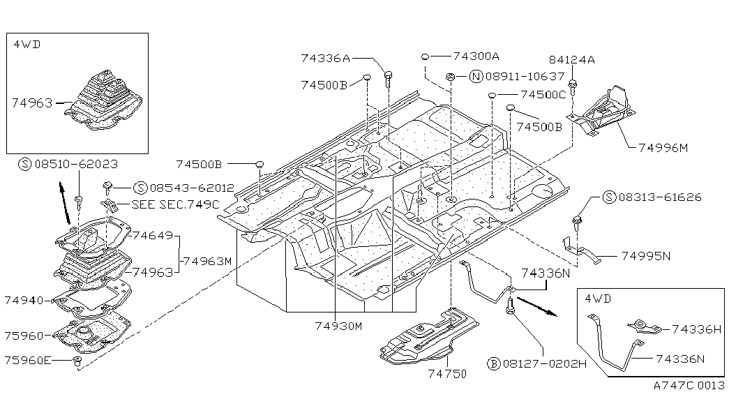 NISSAN 01281-00601 - Зажим, молдинг / защитная накладка avtokuzovplus.com.ua