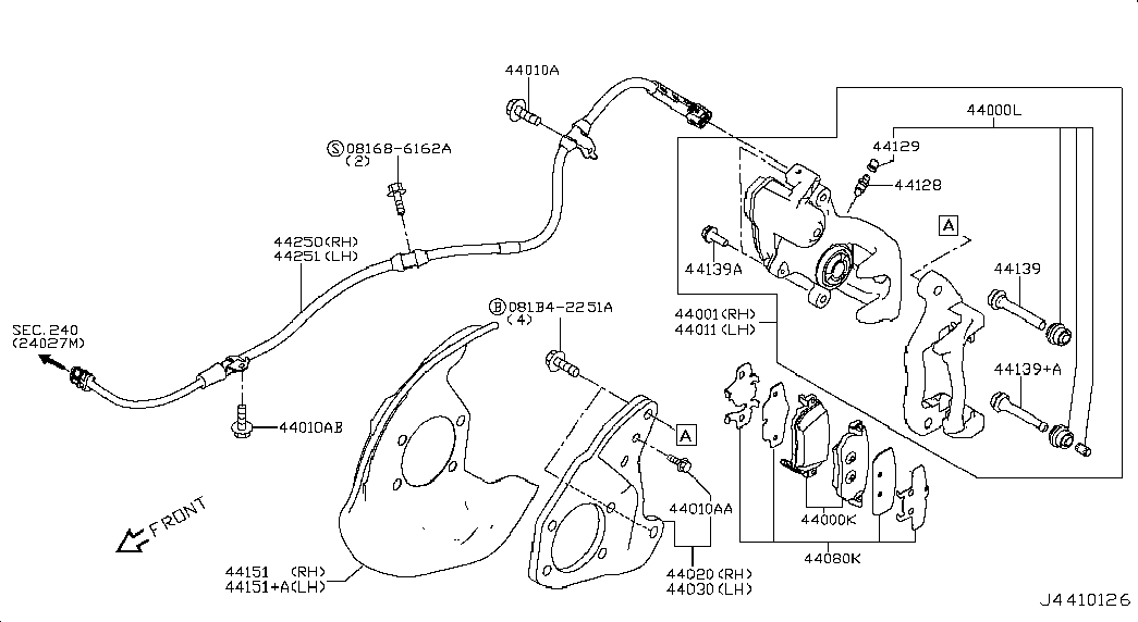 NISSAN 441514BR0A - Відбивач, диск гальмівного механізму autocars.com.ua