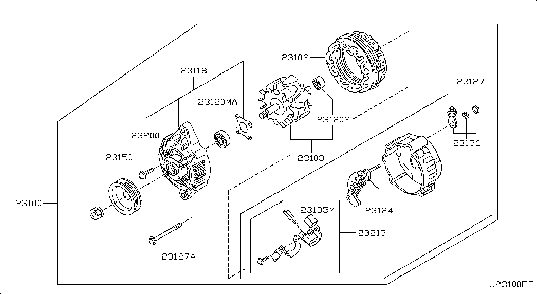 NISSAN 23215AD210 - REGULATOR ASSY-IC avtokuzovplus.com.ua