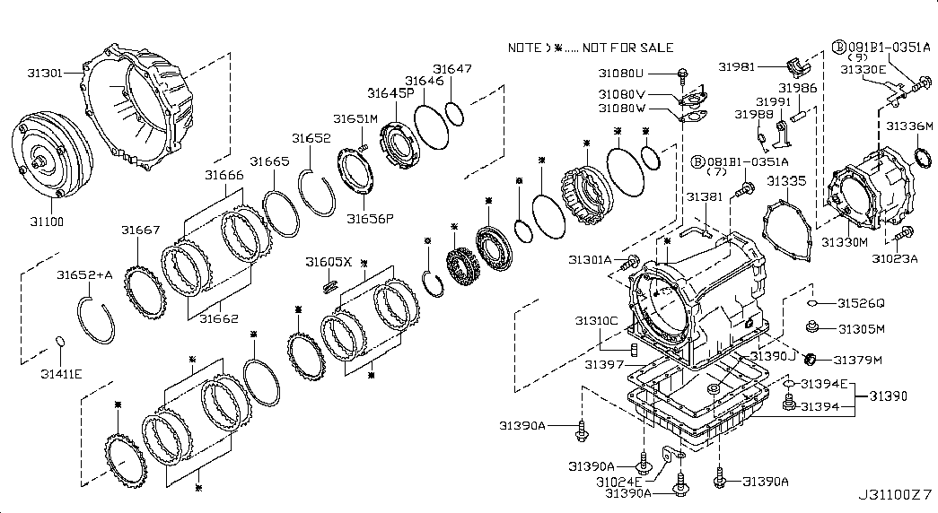 NISSAN 3139790X0A - Прокладка, масляна ванна autocars.com.ua