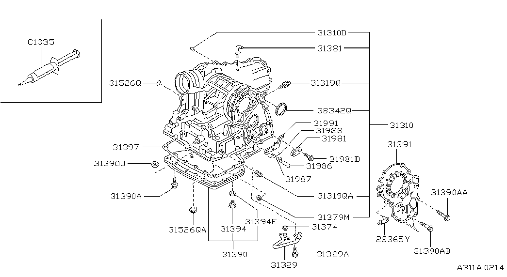 NISSAN 3834280X00 - Ущільнене кільце, диференціал autocars.com.ua