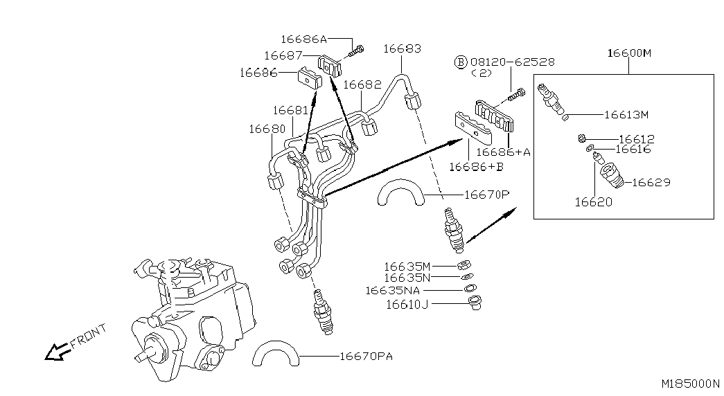 NISSAN 16625-7F401 - Уплотнительное кольцо avtokuzovplus.com.ua